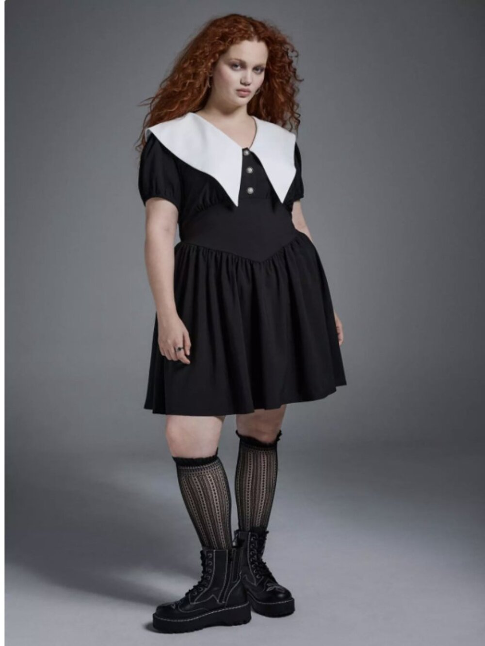 Torrid- Nightfall Collared Mini Dress - Picture 4 of 6